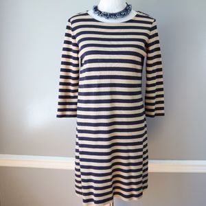 Talbot 3/4 sleeve in Taupe and Navy